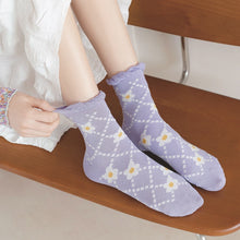 Purple Floral Adult Sissy Socks