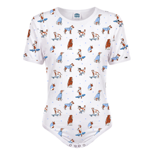 Adult Baby Sissy Boy Skateboarding Dogs Snap in the Crotch Onesie