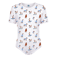 Adult Baby Sissy Boy Skateboarding Dogs Snap in the Crotch Onesie