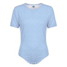 Shades of Light Blue Adult Baby Boy Snap in the Crotch Onesie