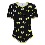 Spooky Eyes Adult Baby Diaper Lover Snap in the Crotch Onesie