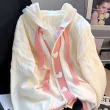 Sweet Hearts Hooded Cardigan Sweater