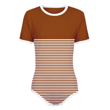 Adult Baby Boy Stripes Snap in the Crotch Onesie