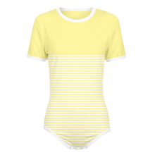 Adult Baby Boy Stripes Snap in the Crotch Onesie