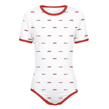 Adult Baby Boy Vintage Race Cars Snap in the Crotch Onesie