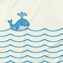Adult Baby Whale and Waves Snap in the Crotch Onesie