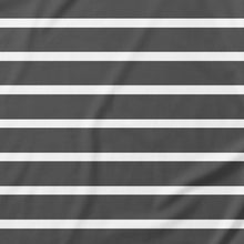 Adult Baby Horizontal White Stripes Snap in the Crotch Onesie
