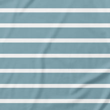 Adult Baby Horizontal White Stripes Snap in the Crotch Onesie