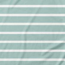 Adult Baby Horizontal White Stripes Snap in the Crotch Onesie