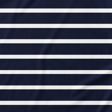 Adult Baby Horizontal White Stripes Snap in the Crotch Onesie