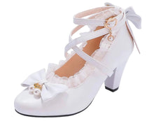 Leanne's Platform Mary Jane Sissy Heels | Pink, Black & White