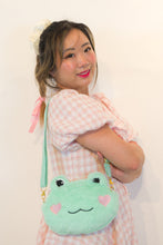 Matcha Green Frog Plush Crossbody Bag