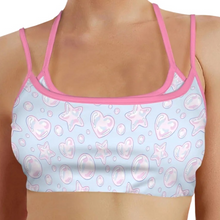 Kawaii Bubbles Double Strap Sports Sissy Bra