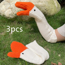 Swan Full Finger Gloves Knitted Wool Mittens