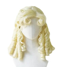 Blonde Black Pink Brown Golden Ponytails Roman Curls Hair Wig for Sissy Lolita Cosplay Dress up
