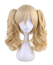 Blonde Ponytails Roman Curls Hair Wig for Sissy Lolita Cosplay Dress up
