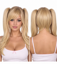Blonde Ponytails Hair Wig for Sissy Lolita Cosplay Dress up