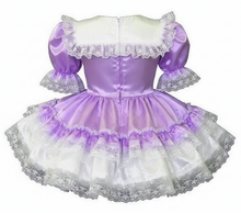 Brittany Custom Fit Lacy Satin Ruffles Adult Baby Sissy Dress by Leanne's