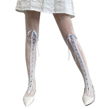 Sweet Lolita Ribbon Lace up Bows Lacy Pantyhose - 13 Colors