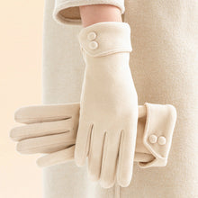 Women's Fleece-lined Warm Graceful Button Gloves - 5 Colors