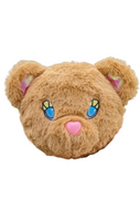 Sleepy Mocha Bear Plush Crossbody Bag – Caramel
