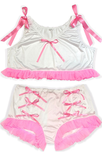Sz 2XL Ready to Wear 2pc Pink Camisole and Shorts Adult Sissy Lingerie by Leanne's