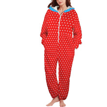 Candy Pop Polka Dots Unisex Plush Hooded Pajamas