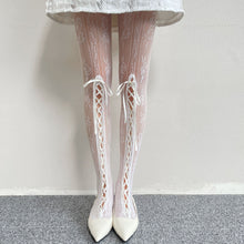 Sweet Lolita Ribbon Lace up Bows Lacy Pantyhose - 13 Colors