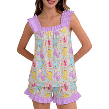Sissy Rainbow Cows 2pc ABDL Ruffle Pajama Set