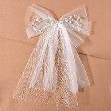 Big White Beaded Lolita Wedding Hair Bow