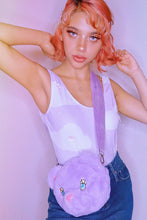 Sleepy Sugar Lilac Bear Plush Crossbody Bag