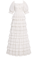Ivory Fairytale Ruffles Gown