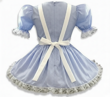 Lachelle Custom Fit Blue Gingham Adult Little Girl Dress by Leanne's