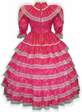 Victoria Custom Fit Lacy Satin Ruffles Gown Adult Sissy Dress by Leanne's