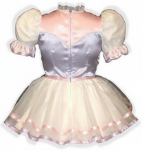 Lucia Custom Fit Pink & Lilac Satin Organza Adult Little Girl Baby Sissy Dress by Leanne's