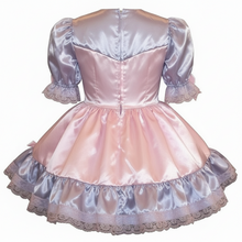 Tillie Custom Fit Pink & Purple Satin Bows Adult Little Girl Sissy Dress by Leanne's