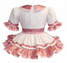 Tabetha Custom Fit Pink Rose Satin Lace Adult Sissy Dress by Leanne's