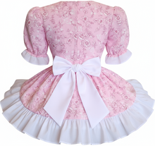 Miley Custom Fit Pink Floral Adult Sissy Dress with Sash by Leanne's