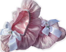 Made to Fit You Pink Taffeta Organza Bows Adult Baby Sissy Booties Slippers by Leanne's