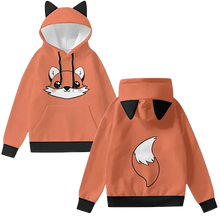 Kawaii Foxy Hoodie With Decorative Ears & Tail