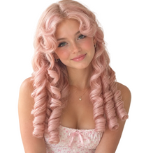 Blonde Black Pink Brown Golden Ponytails Roman Curls Hair Wig for Sissy Lolita Cosplay Dress up