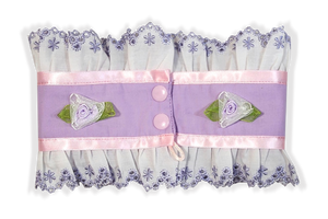 Lavender Broadcloth Sissy Embroidered Adult Baby Girl Sissy Collar by Leanne's