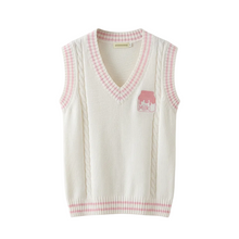 Strawberry Milk Embroidered Vest