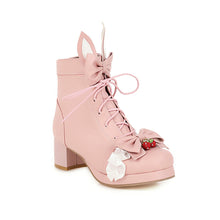 Strawberry Bunny Lolita Shoes - 3 Colors