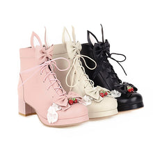 Strawberry Bunny Lolita Shoes - 3 Colors