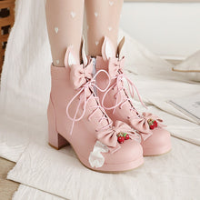 Strawberry Bunny Lolita Shoes - 3 Colors