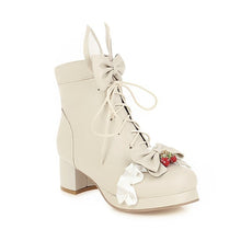 Strawberry Bunny Lolita Shoes - 3 Colors