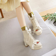 Strawberry Bunny Lolita Shoes - 3 Colors