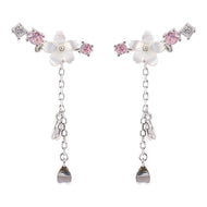 Cherry Blossom Drop Charm Earrings