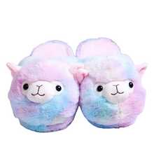 Fuzzy Kawaii Alpaca Plush Slippers